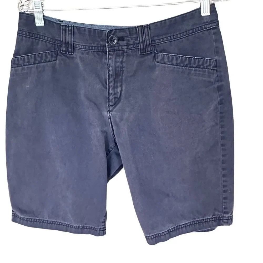 Eddie Bauer Women's Bermuda-Walking Shorts Navy Blue Size 8